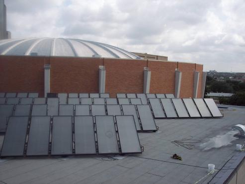 Dallas Convention Center solar setup  