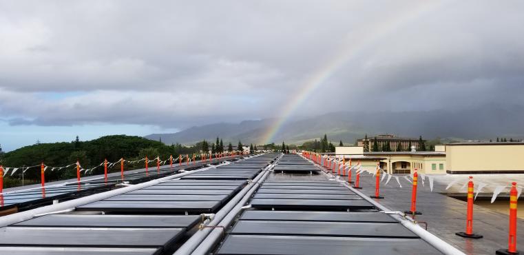 Rainbow solar installation  