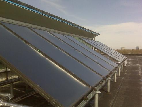 Close-up of solar panels 